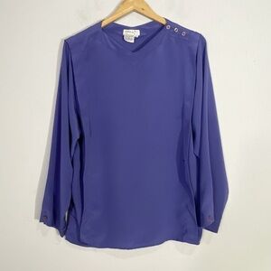 CHRISTIAN DIOR Vintage Blouse Purple 8